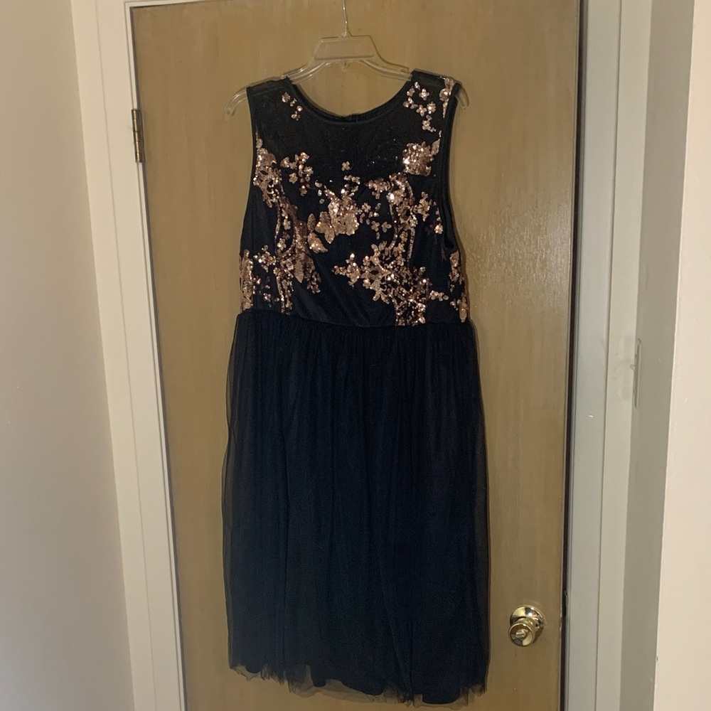 🖤💛GORGEOUS BLING BLACK PLUS SIZE 3XL PARTY DRESS!💛🖤